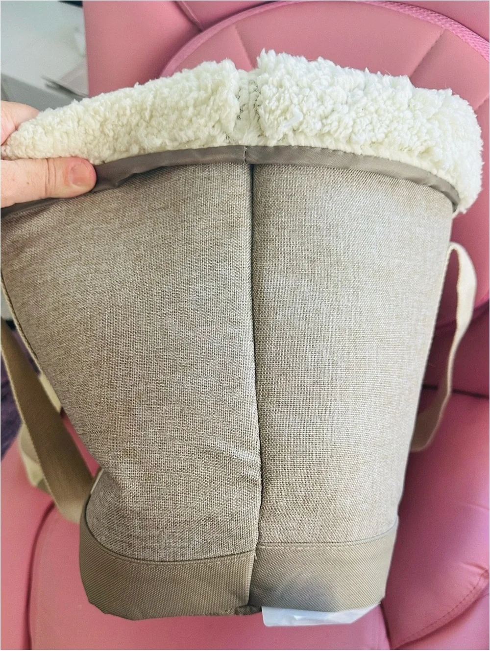 Sherpa Luxe Fashionable Plush-Lined Tote